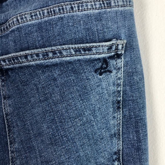 DS1961 Maria High Rise Instacuplt Straight Leg Cropped Frayed Bleached 27 Jeans - Picture 14 of 16